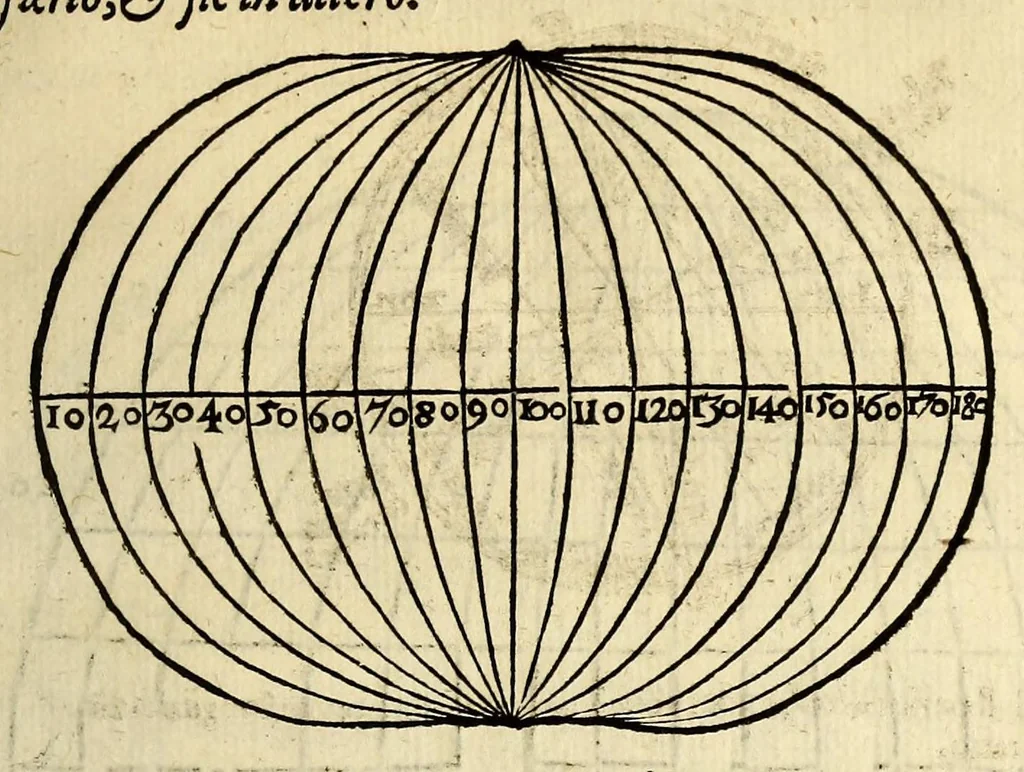 An illustration from De vniuersitate liber, : in quo astronomiæ doctrin[a]eúe coelestis compendium terrae aptatum, & secundum coelestis influxus ordinem praecipuaruḿque originum rationem totus orbis terrae quatenus innotuit, cum regnorum temporibus exponitur. Sed ante omneis alias orbis parteis Terra Sancta summo, hoc est amplissimo co[m]pendio describitur. cui Gallia ob primarium orbis nomen & ius substituitur, eo quòd ambae toti orbi legem sunt daturae., 1552, leaf 121