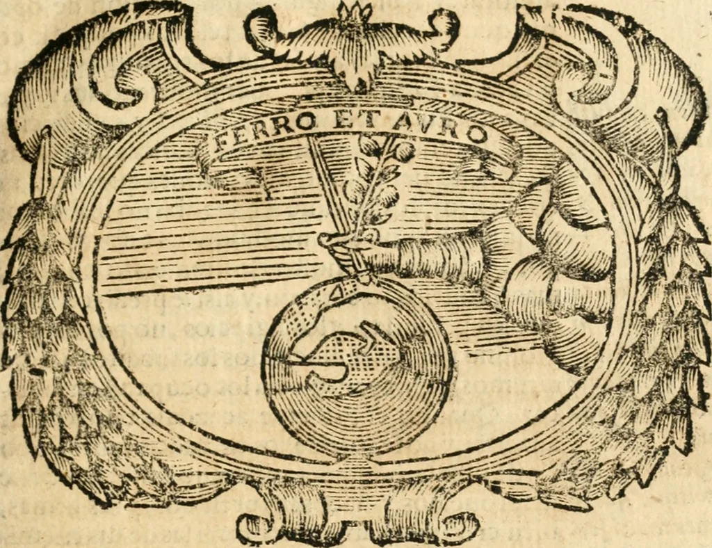An illustration from Idea de vn principe politico christiano : representada en cien empressas, 1666, leaf 496