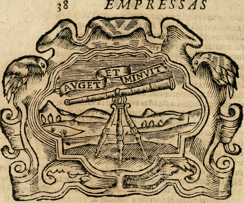 An illustration from Idea de vn principe politico christiano : representada en cien empressas, 1666, leaf 57