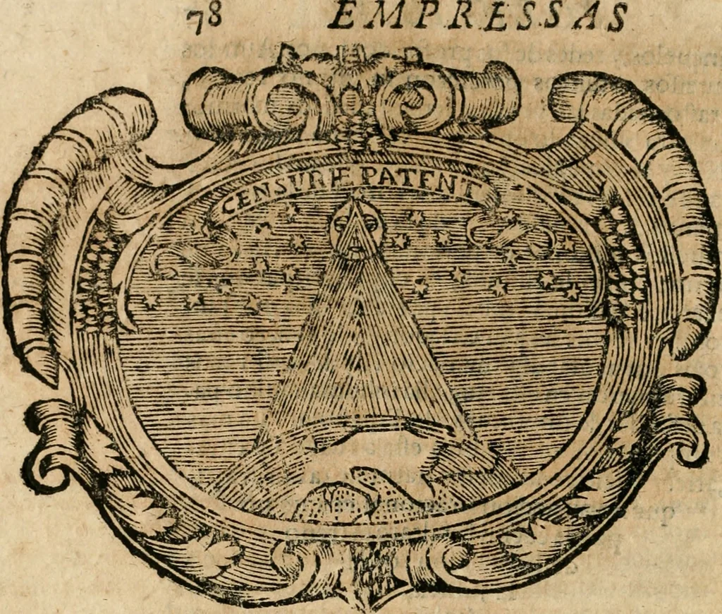 An illustration from Idea de vn principe politico christiano : representada en cien empressas, 1666, leaf 97
