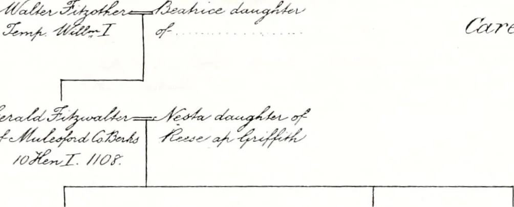 An illustration from Devonshire pedigrees : recorded in the herald's visitation of 1620, with additions from the Harleian manuscripts, and the printed collections of Westcote and Pole, 1859, leaf 132