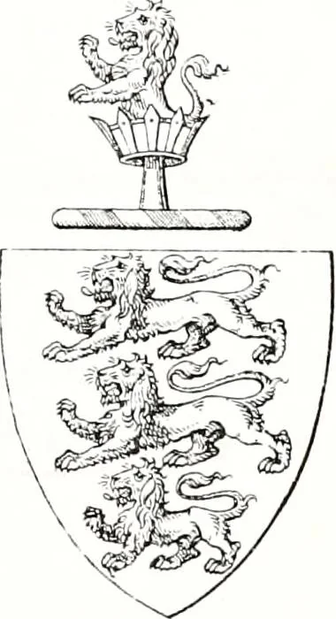 An illustration from Devonshire pedigrees : recorded in the herald's visitation of 1620, with additions from the Harleian manuscripts, and the printed collections of Westcote and Pole, 1859, leaf 132