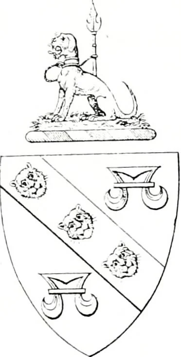 An illustration from Devonshire pedigrees : recorded in the herald's visitation of 1620, with additions from the Harleian manuscripts, and the printed collections of Westcote and Pole, 1859, leaf 157