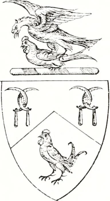 An illustration from Devonshire pedigrees : recorded in the herald's visitation of 1620, with additions from the Harleian manuscripts, and the printed collections of Westcote and Pole, 1859, leaf 192