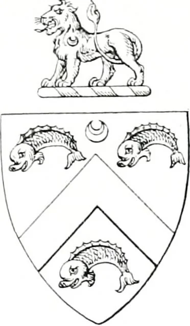 An illustration from Devonshire pedigrees : recorded in the herald's visitation of 1620, with additions from the Harleian manuscripts, and the printed collections of Westcote and Pole, 1859, leaf 23