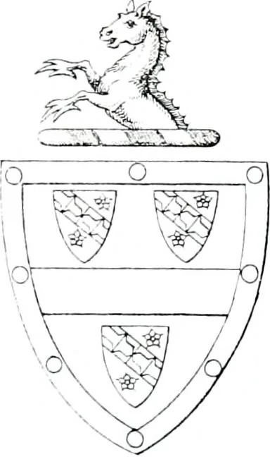An illustration from Devonshire pedigrees : recorded in the herald's visitation of 1620, with additions from the Harleian manuscripts, and the printed collections of Westcote and Pole, 1859, leaf 45