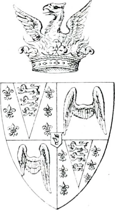 An illustration from Devonshire pedigrees : recorded in the herald's visitation of 1620, with additions from the Harleian manuscripts, and the printed collections of Westcote and Pole, 1859, leaf 97