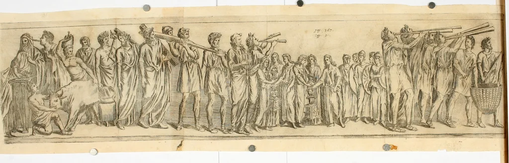 An illustration from De vrbis ac Romani olim imperii splendore : opus eruditionibus, historijs, ac animaduersionibus, tam sacris quam profanis illustratum : in quo etiam nonnulla ex occasione tanguntur, tam circa Romanae ecclesiae principatum, quam circa alias reliquarum orbis regionum res memoratu dignas, 1650, leaf 386
