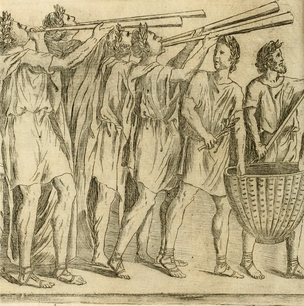 An illustration from De vrbis ac Romani olim imperii splendore : opus eruditionibus, historijs, ac animaduersionibus, tam sacris quam profanis illustratum : in quo etiam nonnulla ex occasione tanguntur, tam circa Romanae ecclesiae principatum, quam circa alias reliquarum orbis regionum res memoratu dignas, 1650, leaf 387