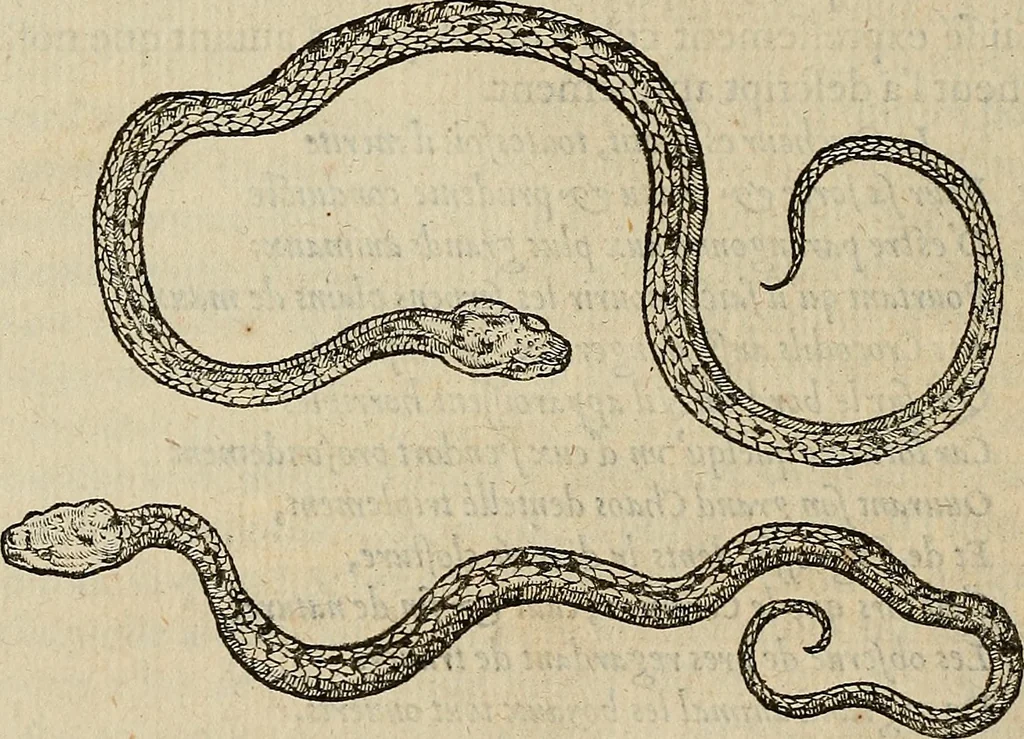 An illustration from Devx livres des venins, ausquels il est amplement discouru des bestes venimeuses, theriaques, poisons, 1568, leaf 85
