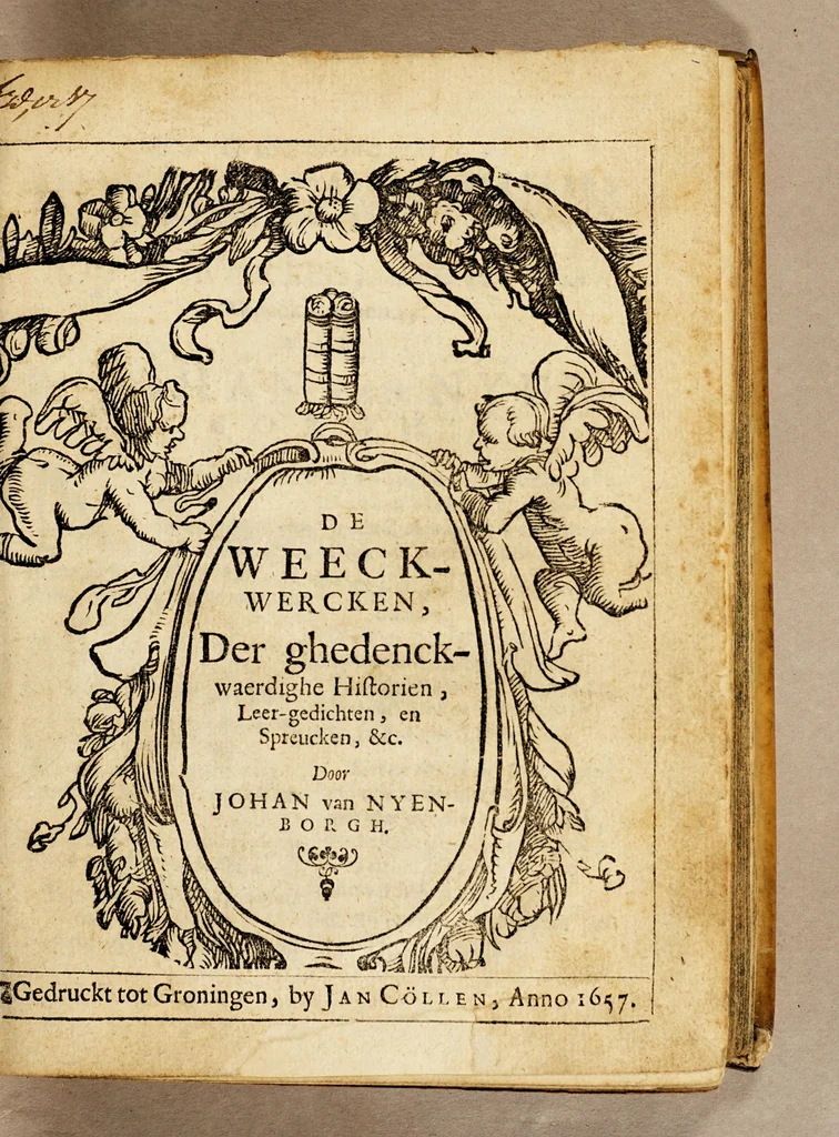 An illustration from De weeck-wercken, der ghedenckwaerdighe historien, leer-gedichten, en spreucken, &c., 1657, leaf 5