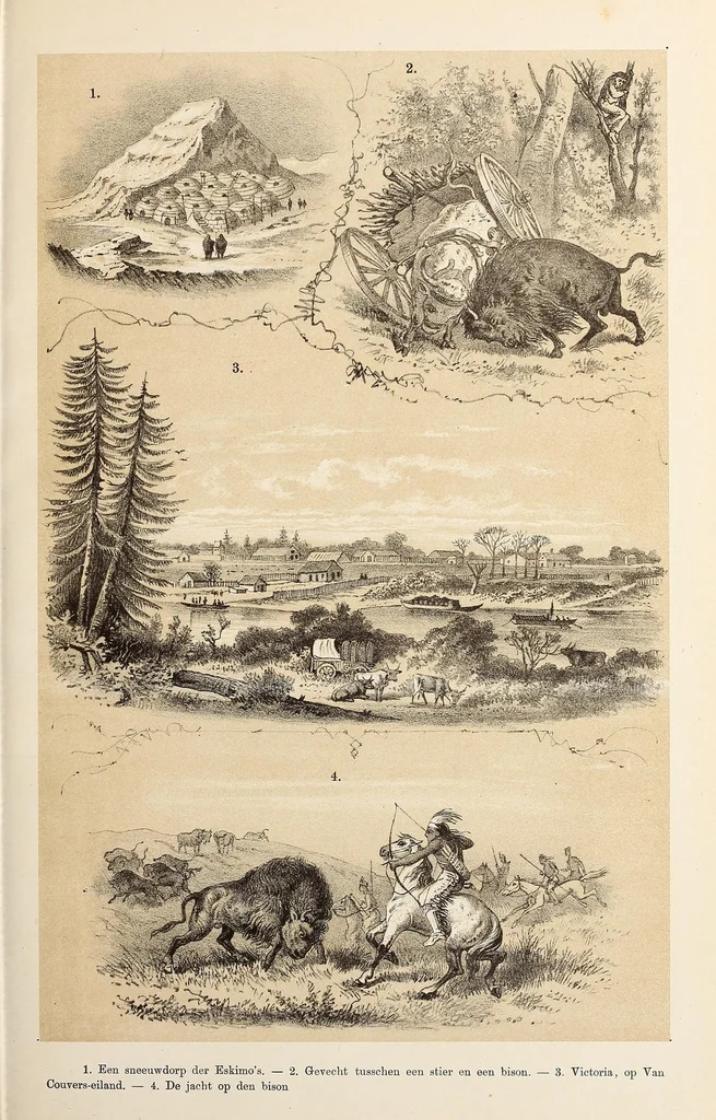 An illustration from De werelddeelen : bewerkt naar Friedrich von Hellwald's die Erde und ihre Völker, 1879, leaf 433
