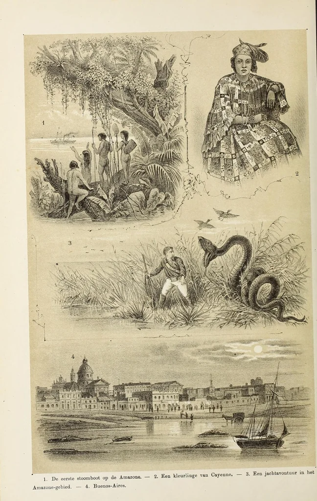 An illustration from De werelddeelen : bewerkt naar Friedrich von Hellwald's die Erde und ihre Völker, 1879, leaf 468
