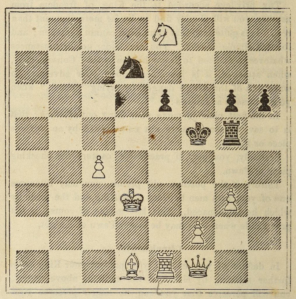 An illustration from De Witt's American chess manual. Containing full instructions for young players, 1880, leaf 32