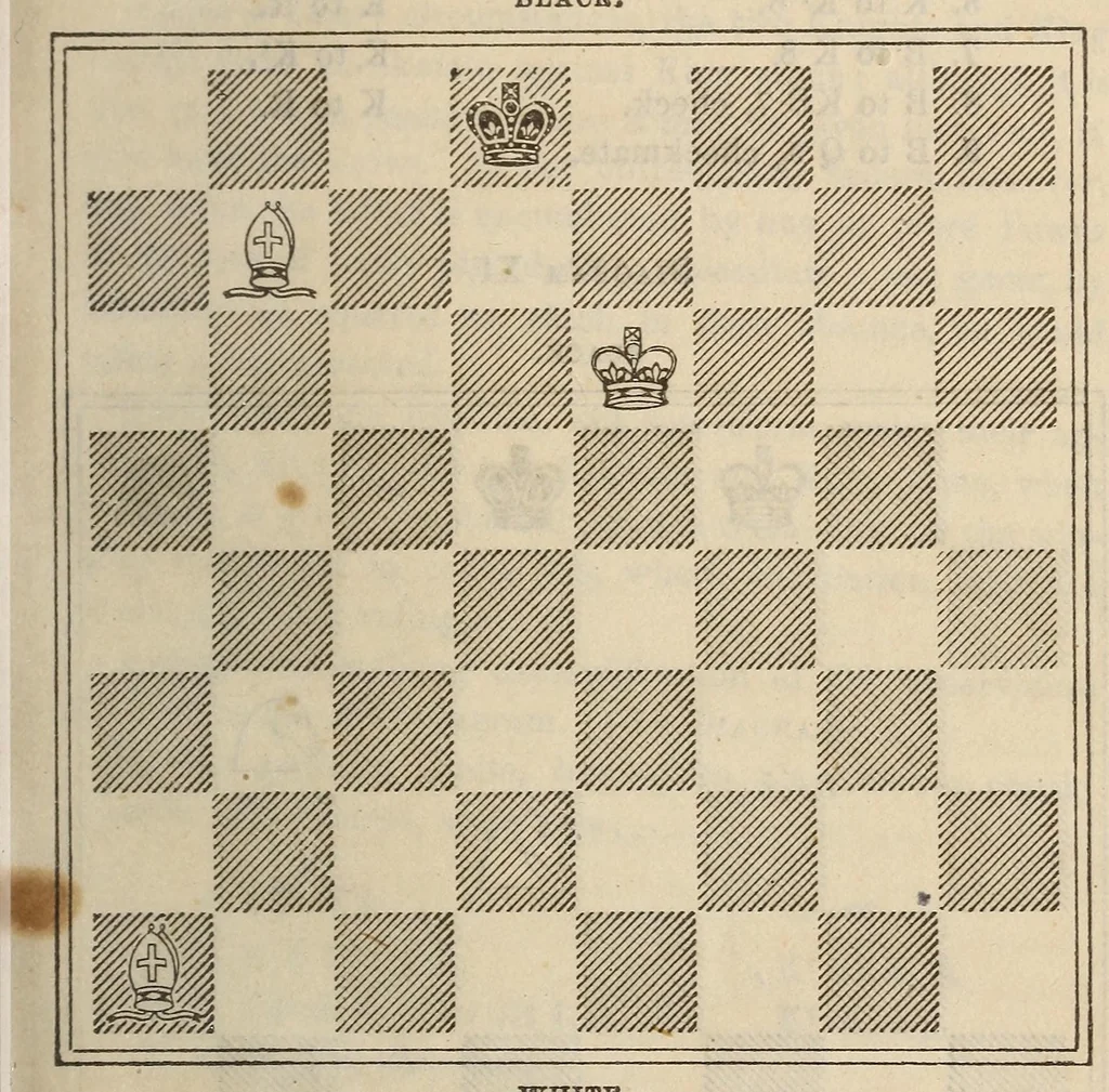 An illustration from De Witt's American chess manual. Containing full instructions for young players, 1880, leaf 49