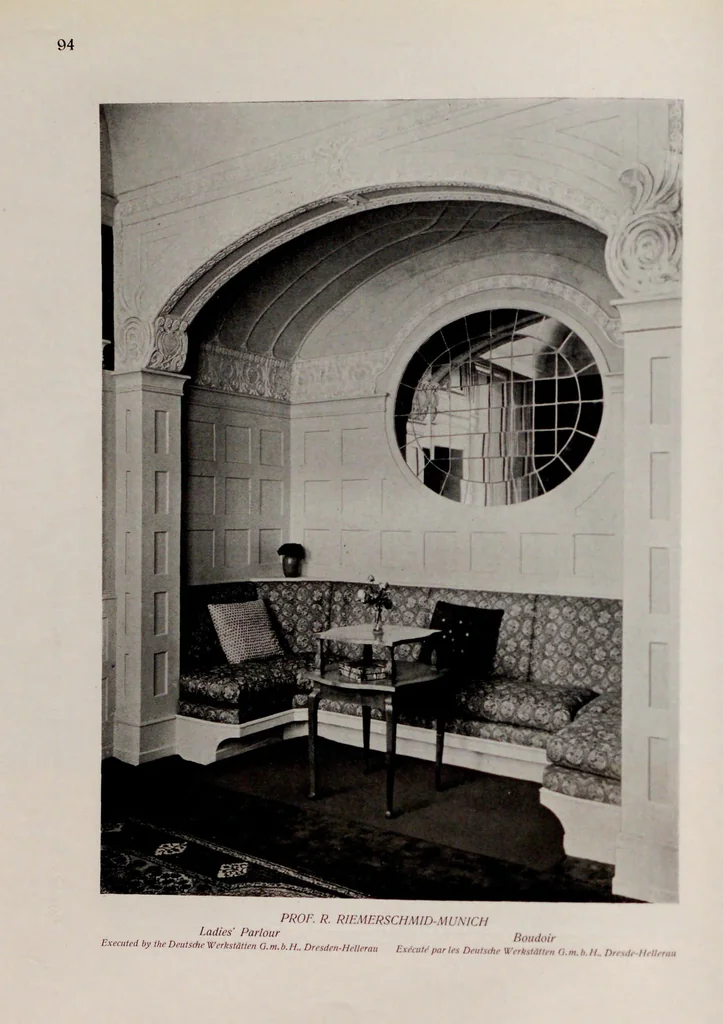 An illustration from La décoration intérieure allemande et les métiers d'art à l'Exposition de Bruxelles, 1910, 1910, leaf 130