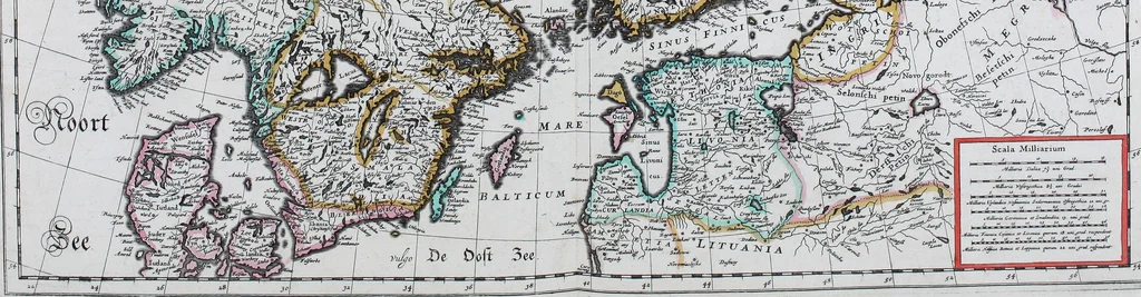 An illustration from De zee-atlas of Water-waerelt, vertoonende alle de zee-kusten van het bekende des aerd-bodems, met een generale beschrijvinge van dien : seer dienstigh voor schippers en stuurlieden, mitsgaders koop-lieden om op 't kantoor gebruyckt te worden : Nieuwelijcks aldus uytgegeven, 1665, leaf 116