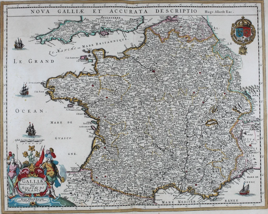 An illustration from De zee-atlas of Water-waerelt, vertoonende alle de zee-kusten van het bekende des aerd-bodems, met een generale beschrijvinge van dien : seer dienstigh voor schippers en stuurlieden, mitsgaders koop-lieden om op 't kantoor gebruyckt te worden : Nieuwelijcks aldus uytgegeven, 1665, leaf 122