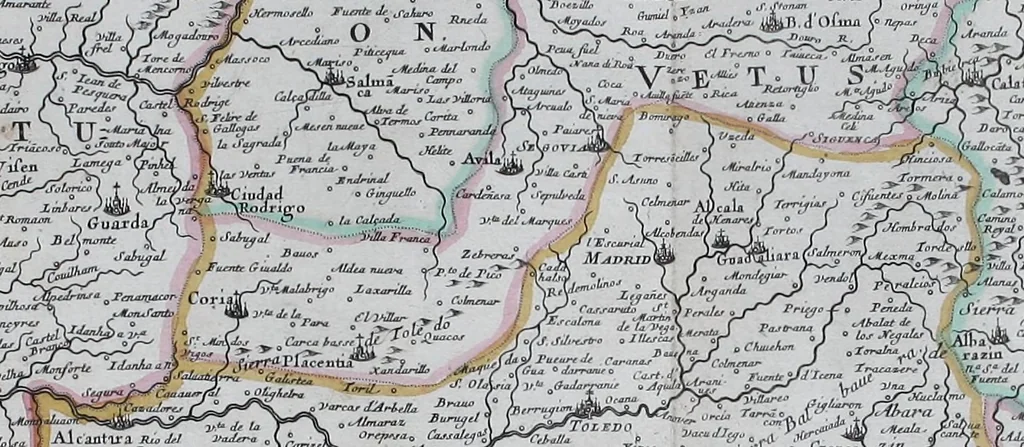 An illustration from De zee-atlas of Water-waerelt, vertoonende alle de zee-kusten van het bekende des aerd-bodems, met een generale beschrijvinge van dien : seer dienstigh voor schippers en stuurlieden, mitsgaders koop-lieden om op 't kantoor gebruyckt te worden : Nieuwelijcks aldus uytgegeven, 1665, leaf 124