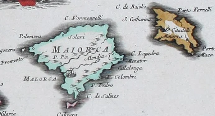 An illustration from De zee-atlas of Water-waerelt, vertoonende alle de zee-kusten van het bekende des aerd-bodems, met een generale beschrijvinge van dien : seer dienstigh voor schippers en stuurlieden, mitsgaders koop-lieden om op 't kantoor gebruyckt te worden : Nieuwelijcks aldus uytgegeven, 1665, leaf 124