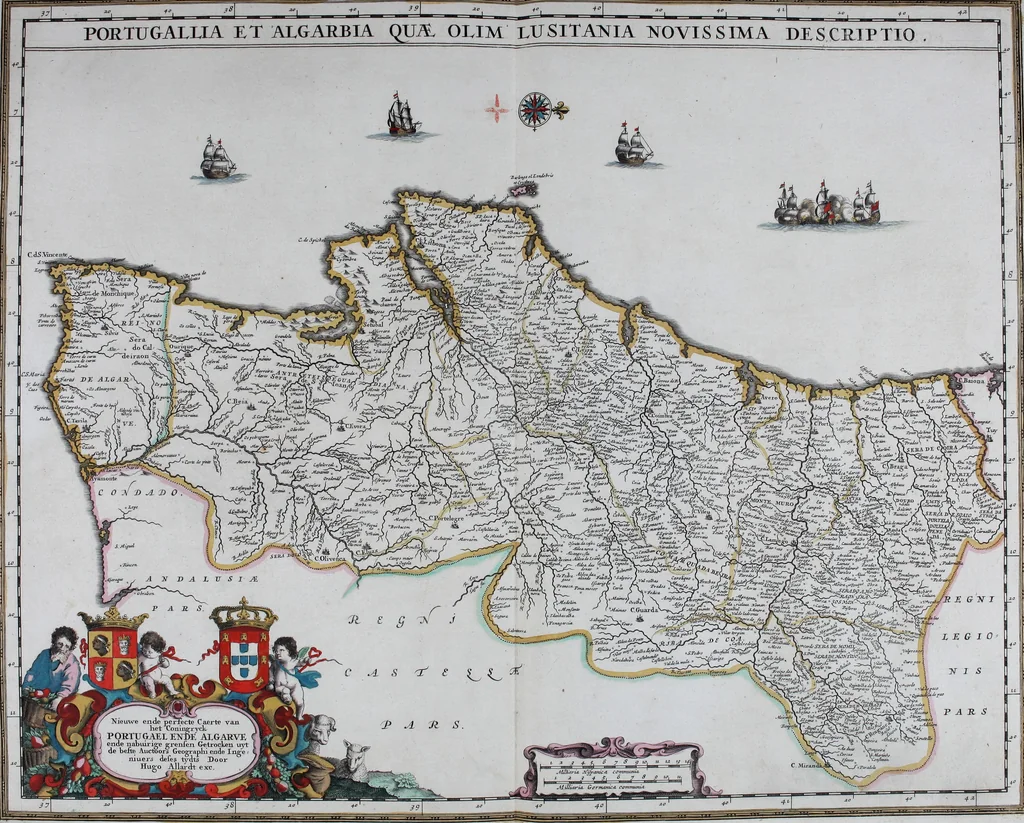 An illustration from De zee-atlas of Water-waerelt, vertoonende alle de zee-kusten van het bekende des aerd-bodems, met een generale beschrijvinge van dien : seer dienstigh voor schippers en stuurlieden, mitsgaders koop-lieden om op 't kantoor gebruyckt te worden : Nieuwelijcks aldus uytgegeven, 1665, leaf 126