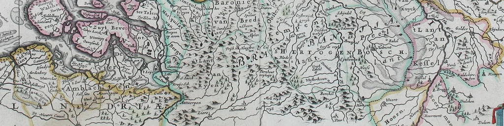 An illustration from De zee-atlas of Water-waerelt, vertoonende alle de zee-kusten van het bekende des aerd-bodems, met een generale beschrijvinge van dien : seer dienstigh voor schippers en stuurlieden, mitsgaders koop-lieden om op 't kantoor gebruyckt te worden : Nieuwelijcks aldus uytgegeven, 1665, leaf 96