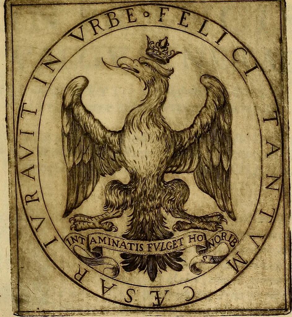 An illustration from D. Francisci Baronii ac Manfredis De maiestate Panormitana libri IV, 1630, leaf 232