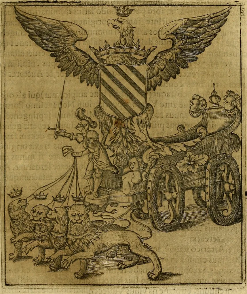 An illustration from D. Francisci Baronii ac Manfredis De maiestate Panormitana libri IV, 1630, leaf 504