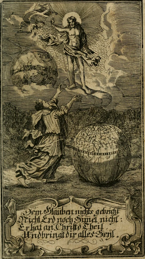 An illustration from D. Heinrich Müllers Thränen- und Trost-Quelle : bey Erklärung der Geschichte, von der grossen Sünderin ... anietzo aufs neue bey jeder Betrachtung mit Vorbereitungs- Busz- und Beicht-Gebeten versehen : samt einer Anweisung zur Sing- und Bibel-Andacht, ... und einer Vorrede Hn. D. Michael Reinhard, mit Kupffer-Stichen gezieret, 1724, leaf 956