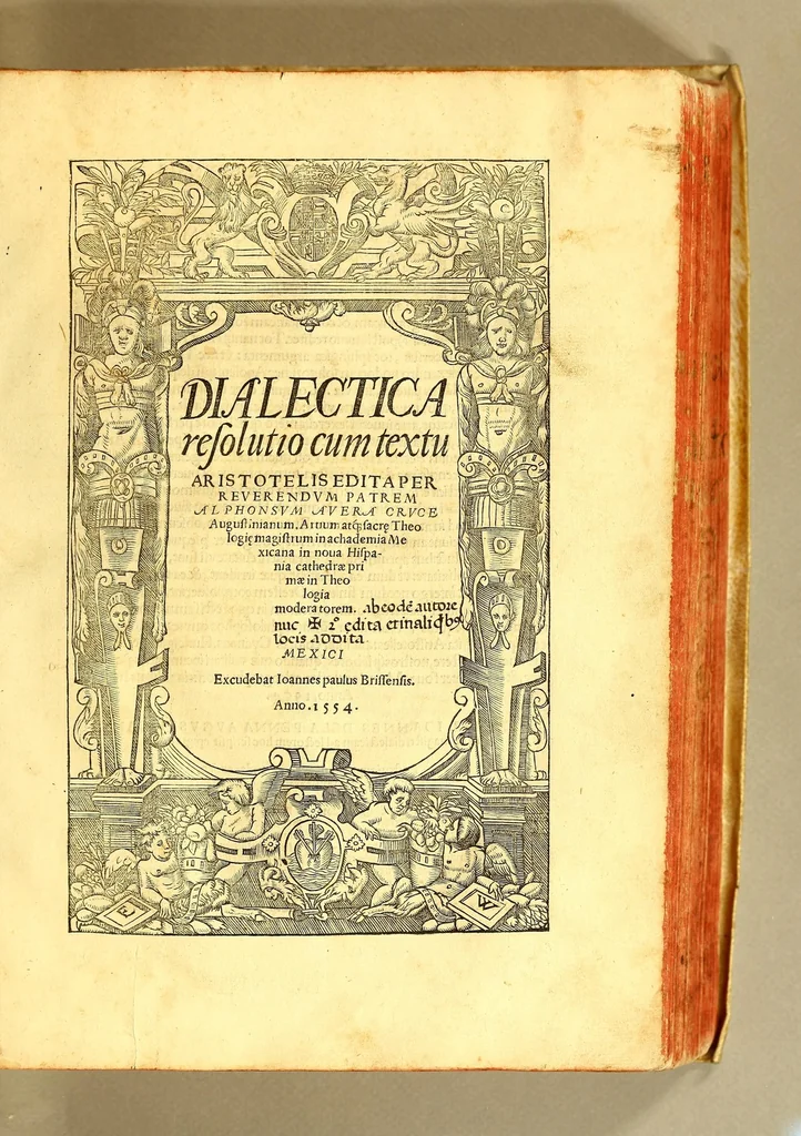 An illustration from Dialectica resolutio : cum textu Aristotelis, 1554, leaf 5