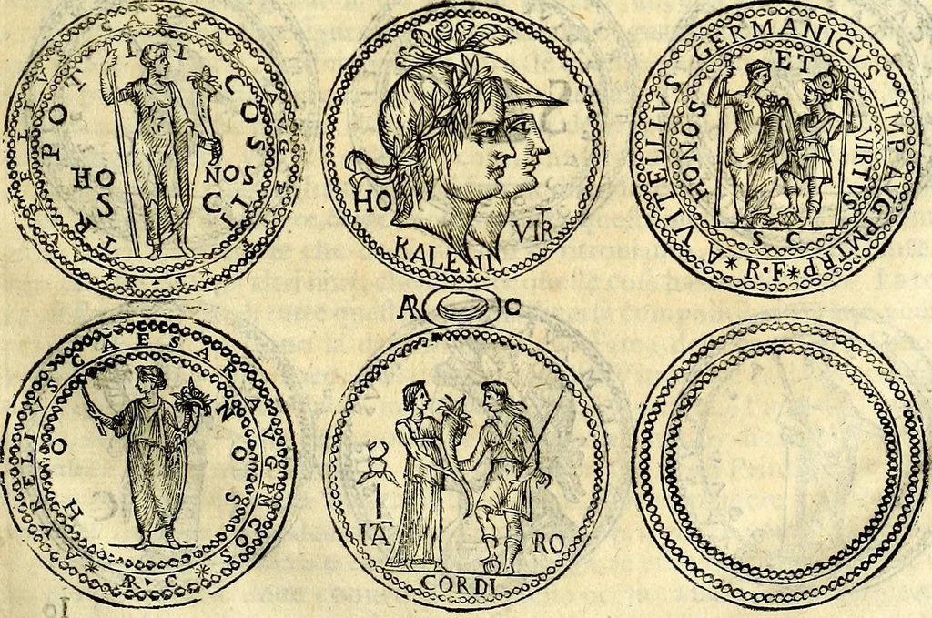 An illustration from Dialoghi di d. Antonio Agostini arcivescovo de Tarracona; sopra le medaglie, iscrizioni, e altre antichita:, 1698, leaf 106