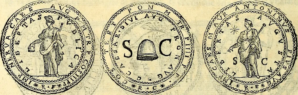 An illustration from Dialoghi di d. Antonio Agostini arcivescovo de Tarracona; sopra le medaglie, iscrizioni, e altre antichita:, 1698, leaf 107