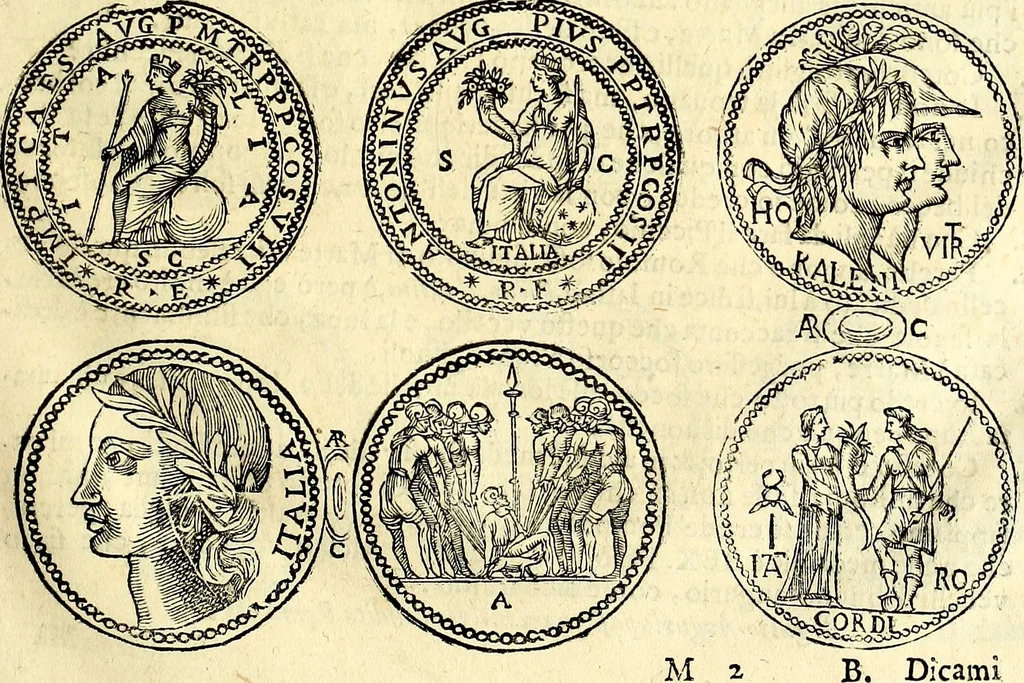 An illustration from Dialoghi di d. Antonio Agostini arcivescovo de Tarracona; sopra le medaglie, iscrizioni, e altre antichita:, 1698, leaf 116