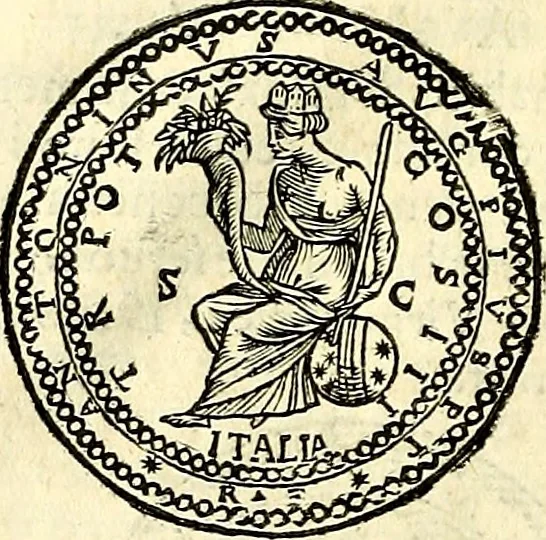 An illustration from Dialoghi di d. Antonio Agostini arcivescovo de Tarracona; sopra le medaglie, iscrizioni, e altre antichita:, 1698, leaf 117