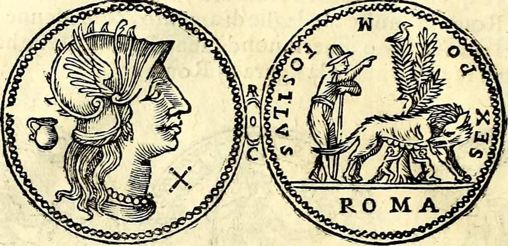 An illustration from Dialoghi di d. Antonio Agostini arcivescovo de Tarracona; sopra le medaglie, iscrizioni, e altre antichita:, 1698, leaf 119