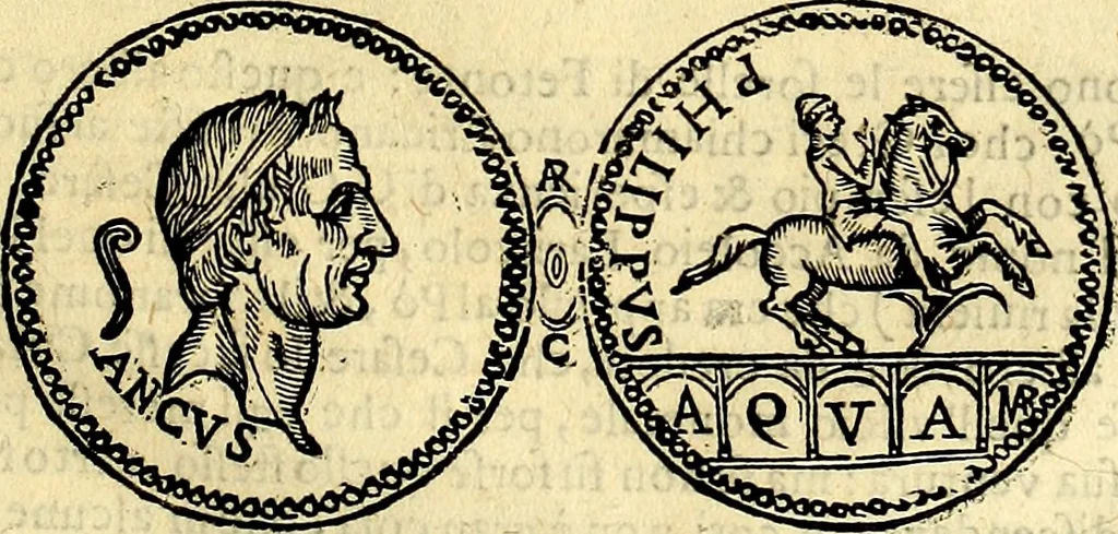 An illustration from Dialoghi di d. Antonio Agostini arcivescovo de Tarracona; sopra le medaglie, iscrizioni, e altre antichita:, 1698, leaf 154