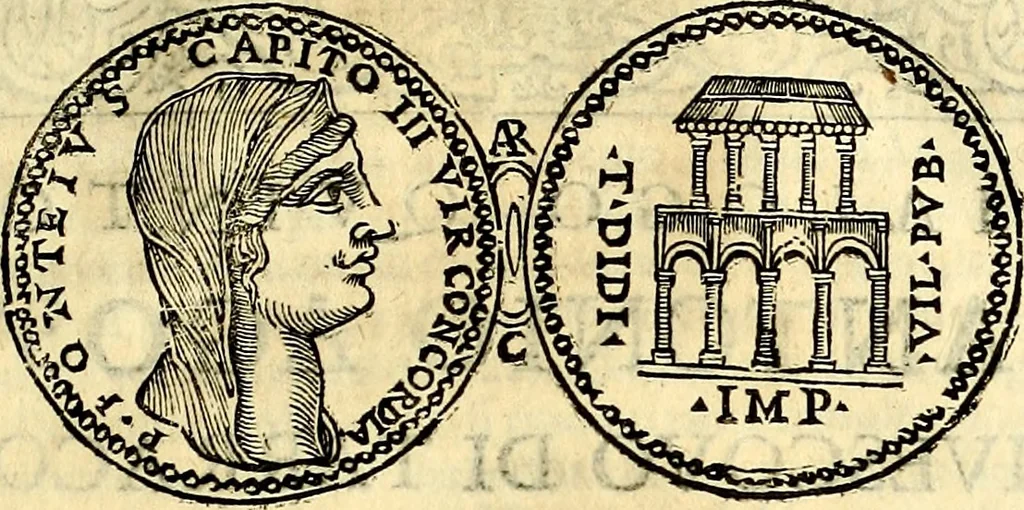 An illustration from Dialoghi di d. Antonio Agostini arcivescovo de Tarracona; sopra le medaglie, iscrizioni, e altre antichita:, 1698, leaf 162