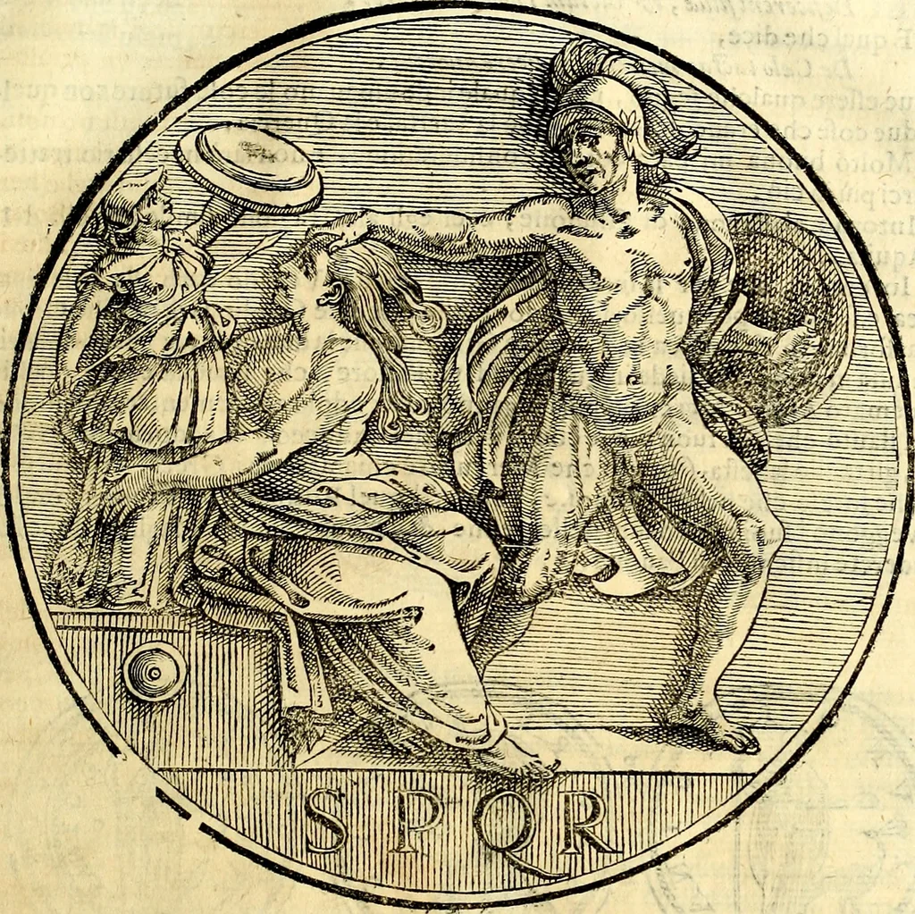 An illustration from Dialoghi di d. Antonio Agostini arcivescovo de Tarracona; sopra le medaglie, iscrizioni, e altre antichita:, 1698, leaf 168