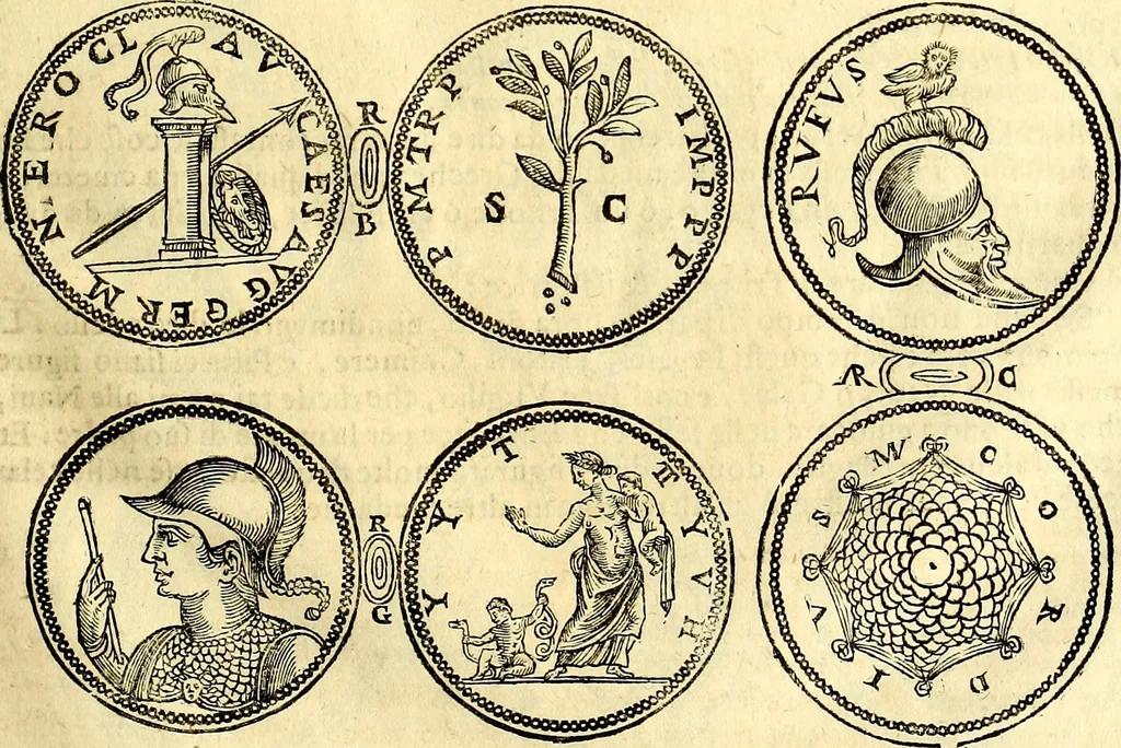 An illustration from Dialoghi di d. Antonio Agostini arcivescovo de Tarracona; sopra le medaglie, iscrizioni, e altre antichita:, 1698, leaf 172
