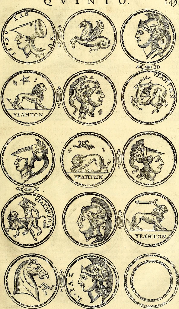 An illustration from Dialoghi di d. Antonio Agostini arcivescovo de Tarracona; sopra le medaglie, iscrizioni, e altre antichita:, 1698, leaf 174