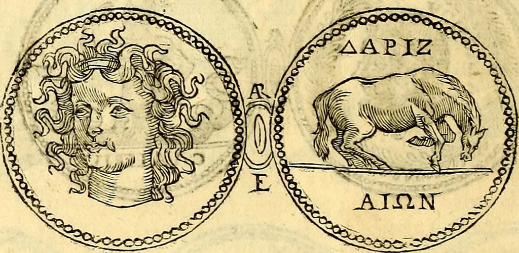 An illustration from Dialoghi di d. Antonio Agostini arcivescovo de Tarracona; sopra le medaglie, iscrizioni, e altre antichita:, 1698, leaf 177