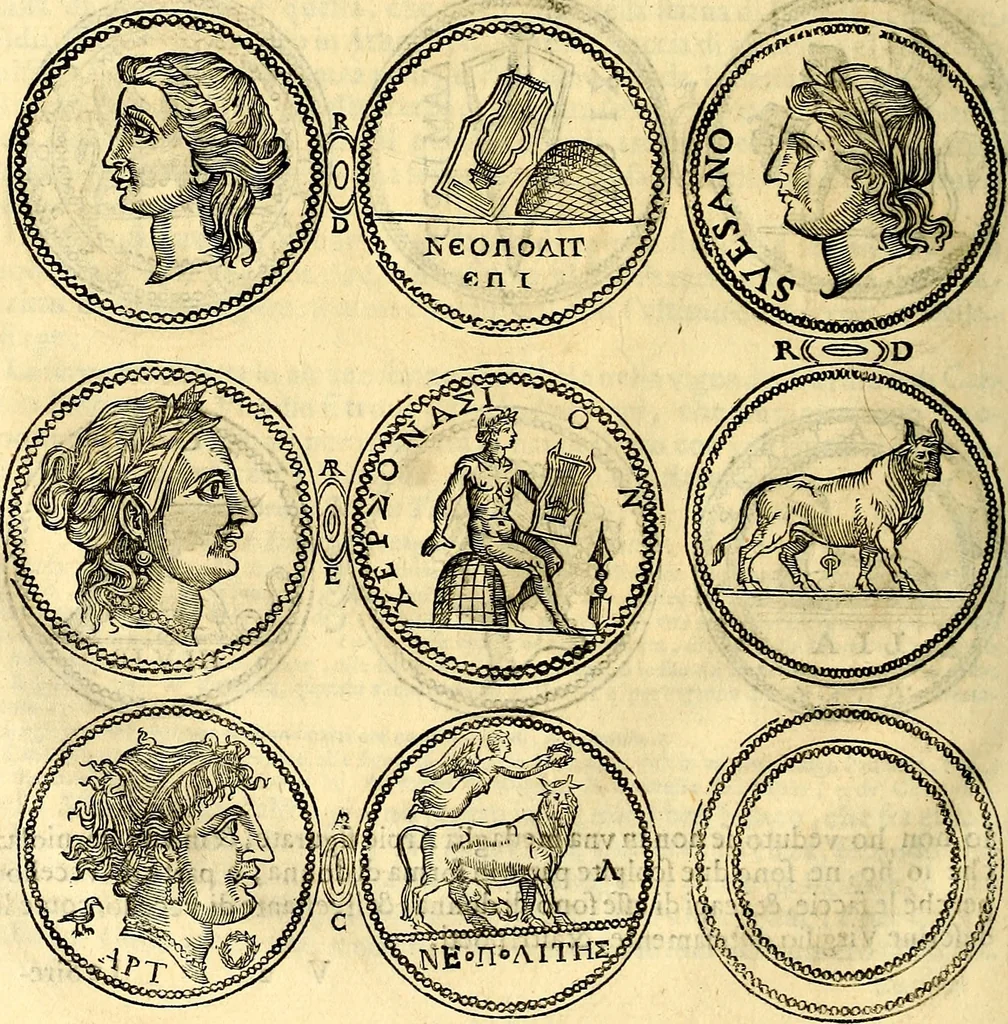 An illustration from Dialoghi di d. Antonio Agostini arcivescovo de Tarracona; sopra le medaglie, iscrizioni, e altre antichita:, 1698, leaf 181