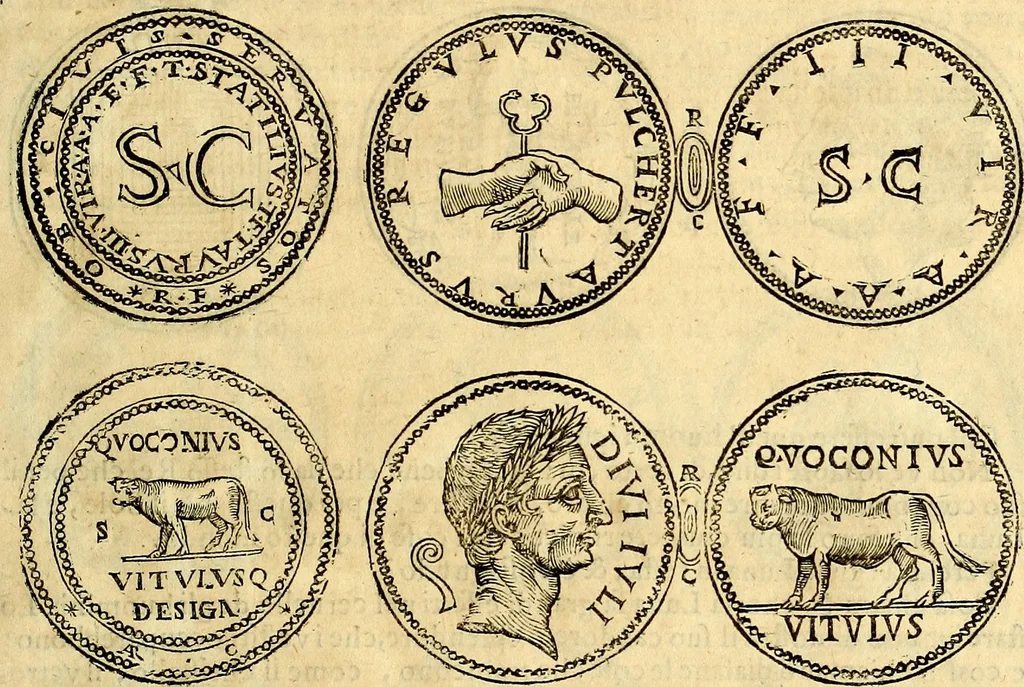 An illustration from Dialoghi di d. Antonio Agostini arcivescovo de Tarracona; sopra le medaglie, iscrizioni, e altre antichita:, 1698, leaf 186