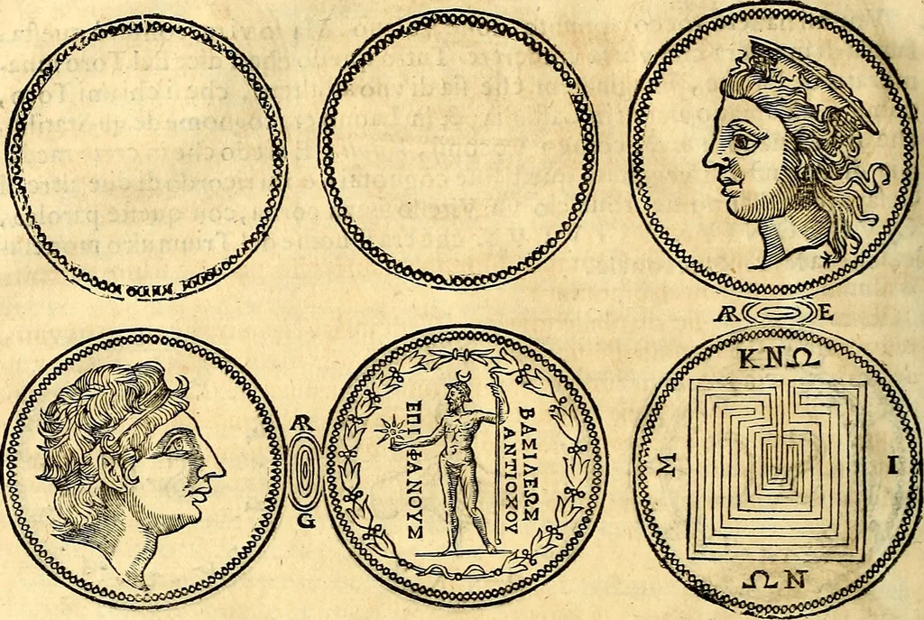 An illustration from Dialoghi di d. Antonio Agostini arcivescovo de Tarracona; sopra le medaglie, iscrizioni, e altre antichita:, 1698, leaf 187
