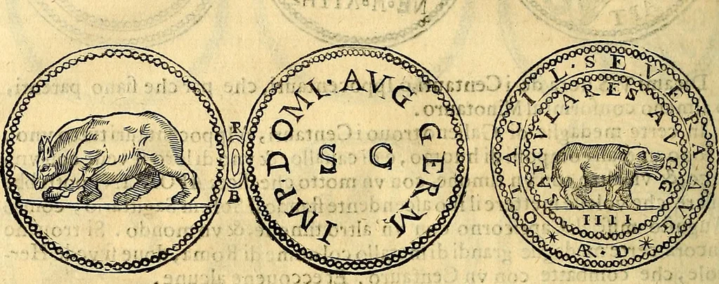 An illustration from Dialoghi di d. Antonio Agostini arcivescovo de Tarracona; sopra le medaglie, iscrizioni, e altre antichita:, 1698, leaf 189