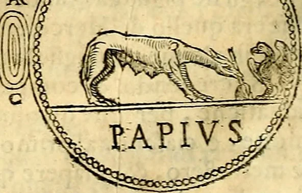 An illustration from Dialoghi di d. Antonio Agostini arcivescovo de Tarracona; sopra le medaglie, iscrizioni, e altre antichita:, 1698, leaf 193