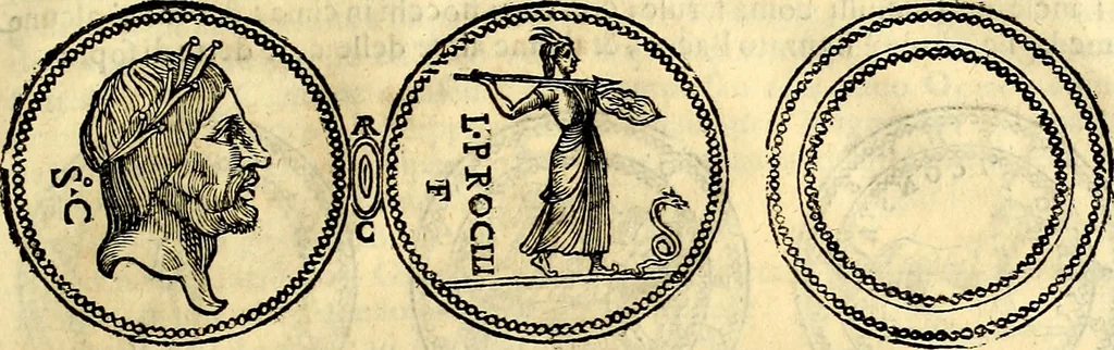 An illustration from Dialoghi di d. Antonio Agostini arcivescovo de Tarracona; sopra le medaglie, iscrizioni, e altre antichita:, 1698, leaf 194