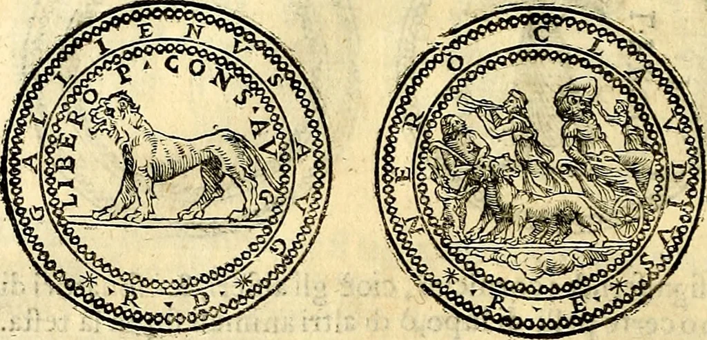 An illustration from Dialoghi di d. Antonio Agostini arcivescovo de Tarracona; sopra le medaglie, iscrizioni, e altre antichita:, 1698, leaf 195
