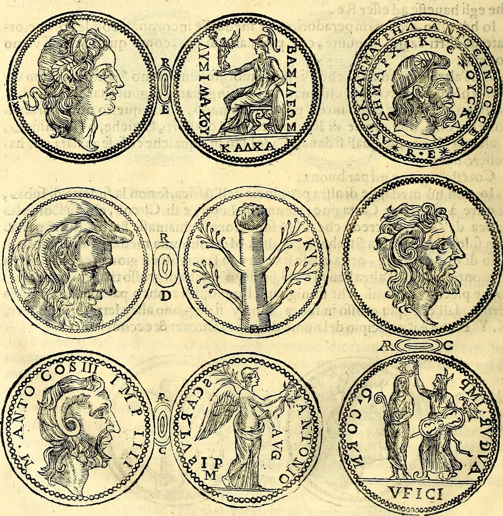 An illustration from Dialoghi di d. Antonio Agostini arcivescovo de Tarracona; sopra le medaglie, iscrizioni, e altre antichita:, 1698, leaf 209