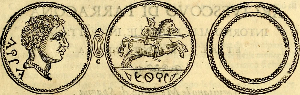 An illustration from Dialoghi di d. Antonio Agostini arcivescovo de Tarracona; sopra le medaglie, iscrizioni, e altre antichita:, 1698, leaf 226